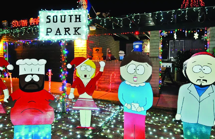 Emilio Palacio goes down to South Park every year with his display. - BENJAMIN LEATHERMAN