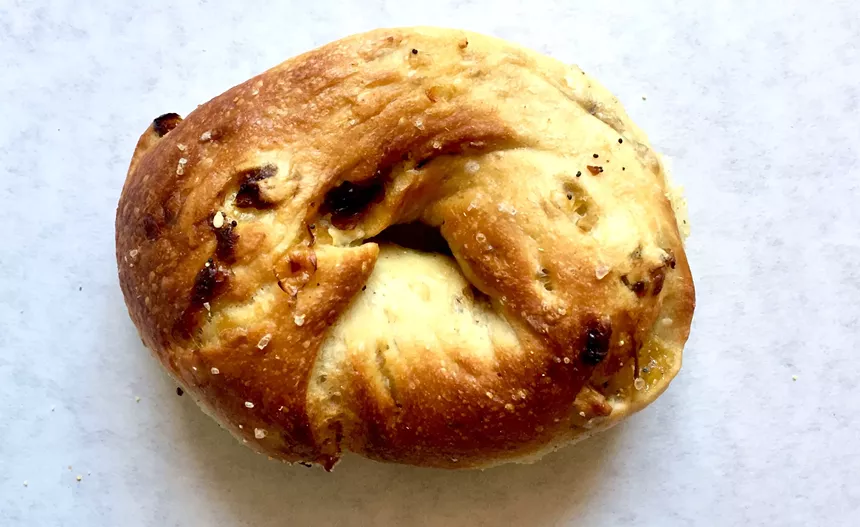 Bagelfeld's Fennel Raisin Bagel makes cinnamon raisins look pedestrian. - YOUNG ALLISON