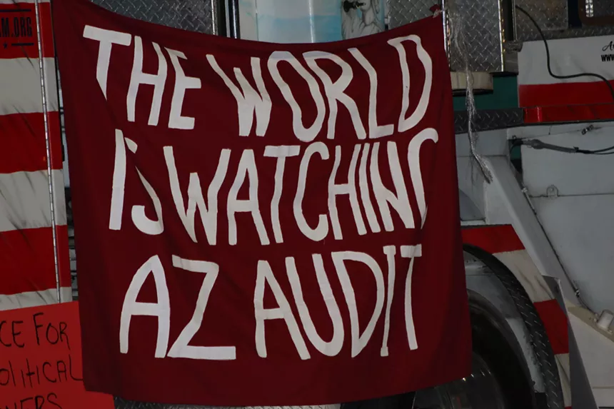The partisan presidential election audit in Arizona was a flashpoint for conservative activists who claim that Donald Trump should still be president. - ELIAS WEISS