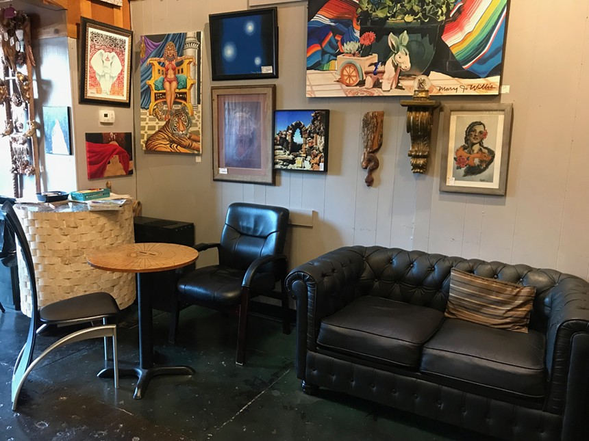 Find walls filled with art at Jarrod's Coffee, Tea & Gallery. - LYNN TRIMBLE