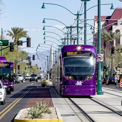 The light rail in Mesa.