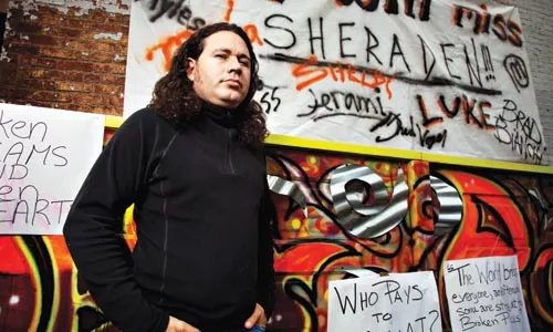 A dispute between a property owner and artists like Johnross, above, may sink plans to turn Sheraden into an artist's colony. - BRIAN KALDORF