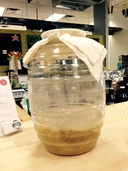 A Red Star kombucha jar - PHOTO BY CELINE ROBERTS