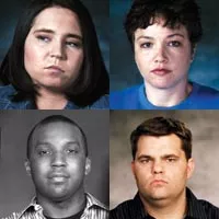 Abu Ghraib crew: (clockwise from top left) Lynndie England, Sabrina Harman, Jeremy Sivits and Javal Davis