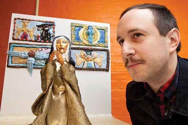 Alexis Gideon and his puppet