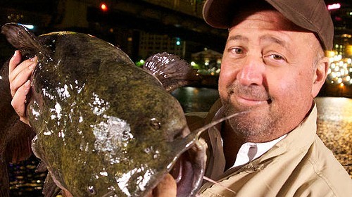 Andrew Zimmern meets an Allegheny River resident.