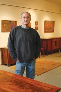 Business owner Craig Marcus in his Larimer storefront