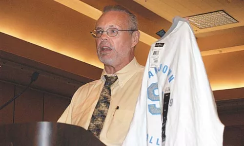 Charlie Kernaghan at a United Steelworkers event in 2008. - PHOTO COURTESY OF UNITED STEELWORKERS