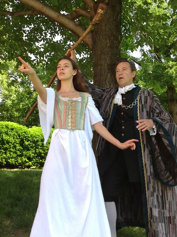 Colleen Pulawski and Ron Siebert in Unseam'd Shakespeare's The Tempest - PHOTO COURTESY OF ANDY KIRTLAND
