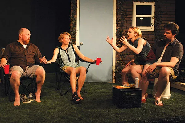 From left: Brett Sullivan Santry, Alyssa Herron, Sara Fisher and John Feightner in Detroit, at 12 Peers - PHOTO COURTESY OF MOTIVATED DESIGNS