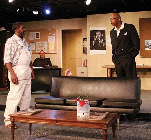 From left: Wali Jamal, Mark Clayton Southers and Art Terry in Pittsburgh Playwrights Radio Golf.