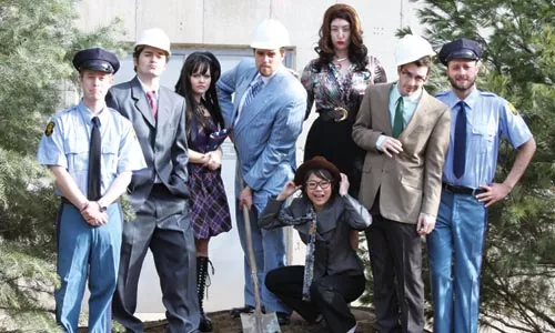 Gogol bordello: The cast of The Inspector General, at Carnegie Mellon's School of Drama. - COURTESY OF CARNEGIE MELLON UNIVERSITY