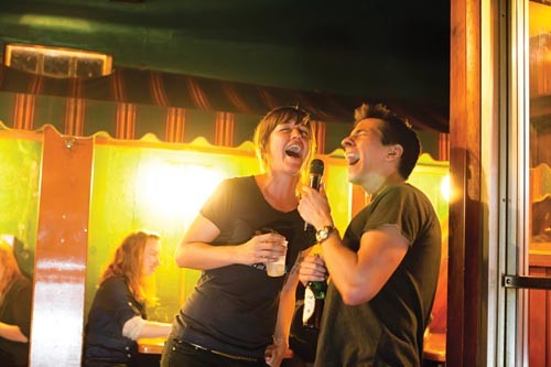 In harmony, at Nico's: Nikki Kemp and Josh Goreczny sing a duet. - PHOTO BY RENEE ROSENSTEEL