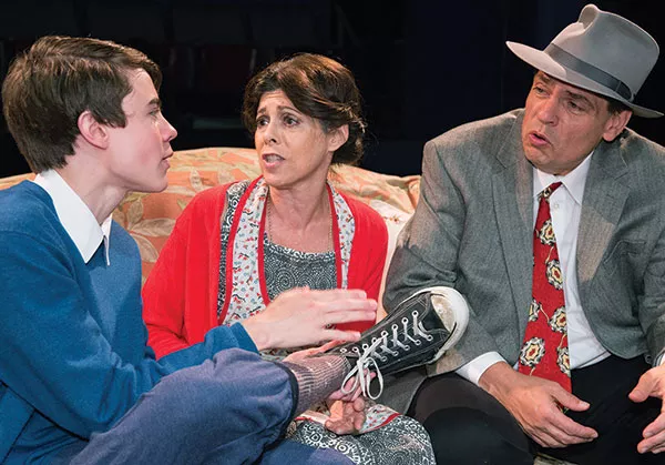James Curry, Naomi Grodin and Bob Rak in Little Lake's Brighton Beach Memoirs