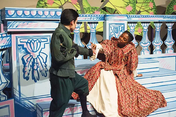 Jose Perez IV, Alexa Moore, The Dog in the Manger, at Pitt Stages