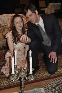 Juliana Carr and John Steffenauer in Prime Stage's The Glass Menageri. - PHOTO COURTESY OF CONNIE BRINDA/PRIME STAGE