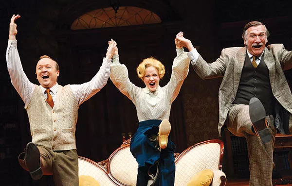 Left to right: Benjamin Howes, Kimberly Doreer Burns and John Little in My Fair Lady, at the Public - PHOTO COURTESY OF PITTSBURGH PUBLIC THEATER