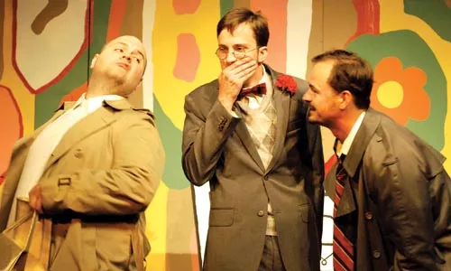 (left to right) Dave Ranallo, TJ Firneno and Bobby Zinsmeister in The Summer Company's A Thurber Carnival. - COURTESY OF THE SUMMER COMPANY
