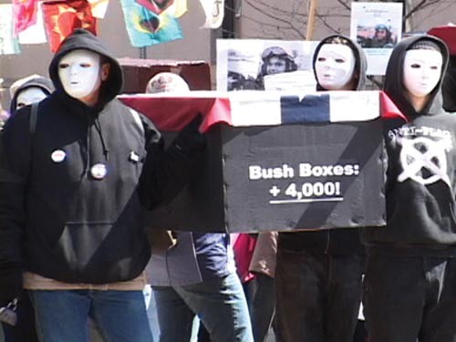 March 2008: The "war on terror" marched on &hellip; and so did the protesters. - PHOTO BY CHRIS POTTER