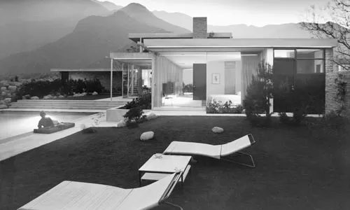 Moods for moderns: Julius Shulman's 1947 photo of Richard Neutra's Edgar Kaufmann House. - COURTESY OF JULIUS SHULMAN PHOTOGRAPHY ARCHIVE, J. PAUL GETTY TRUST.