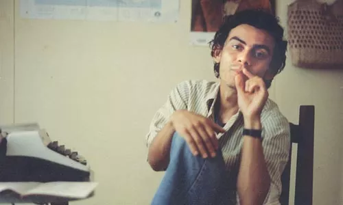 Moya, in 1980, works on his first collection of short stories in San Jose, Costa Rica. - PHOTO COURTESY OF THE AUTHOR.