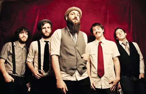No depression beard: Bear Cub (from left: pianist Dylan White, bassist Rich Condon, singer/guitarist Jesse Hall, former guitarist Charles Rocha, drummer Wes Cramer) - PHOTO COURTESY OF ALLEN CLARK