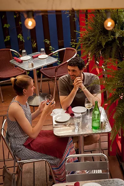 Open Bottle Bistro, dining outside