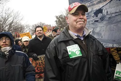 Protesters in The Last Mountain