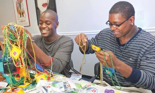 Rig Rush, left, and Bennett Everett Jr. are prevention specialists for the Pittsburgh AIDS Task Force's M2M project. - RENEE ROSENSTEEL