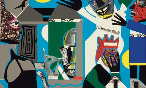 "Sorcerer's Village," Romare Bearden
