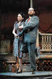 Southern culture on skates: Julie Fitzpatrick and Andrew Polk in Talley's Folly, at Pittsburgh Public Theater. - PHOTO COURTESY OF PITTSBURGH PUBLIC THEATER.