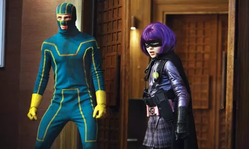Stand by for vengeance: Kick-Ass (Aaron Johnson) and Hit-Girl (Chloe Moretz)