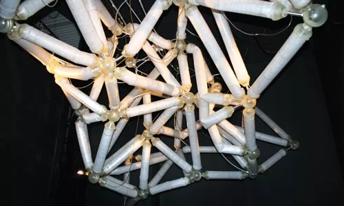 Super structure: "Inflatable Architectural Body," by Chico Macmurtrie and Amorphic Robot Works. - IMAGE COURTESY OF WOOD STREET GALLERIES.