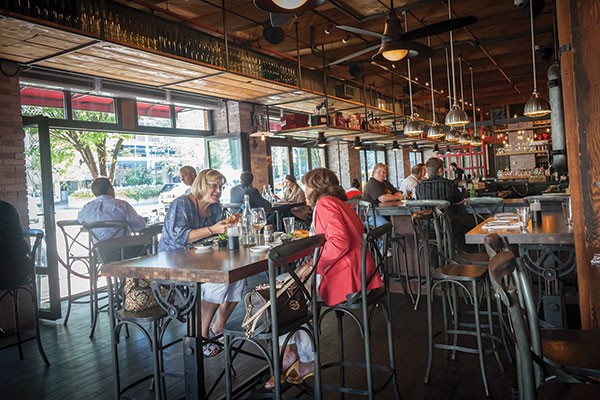 The airy Ten Penny dining room is a great spot for lunch Downtown