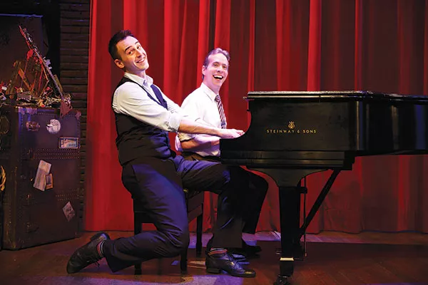 They done it: Joe Kinosian and Ian Lowe in CLO Cabaret's Murder for Two