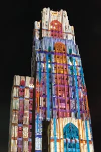They're projecting: Friedrich Frster and Sabine Weissinger's lighting design for the Cathedral of Learning.