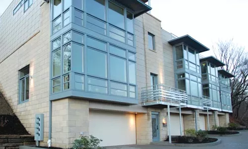 To see from and be seen: The Windom Hill Place townhouses on the South Side Slopes. Photo courtesy of Sota Construction