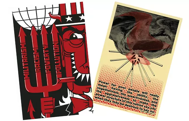 A piece from the work for Poor People’s Campaign - “FOUR EVILS” BY ERIC J. GARCIA AND “POWER TO POOR PEOPLE” BY PAUL KJELLAND