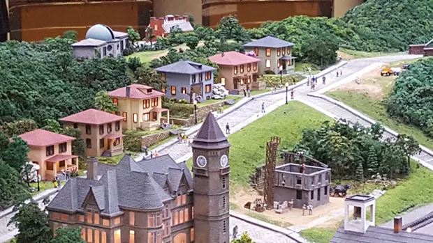 Cement City model features seven cement houses, six completed and one under construction. - CP PHOTO: JOSH OSWALD