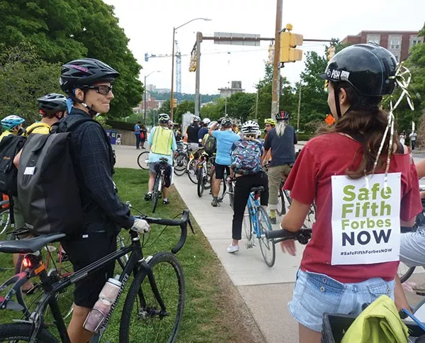 Bike advocates take part in a protest ride to demand safer bike infrastructure in Oakland in 2016 - CP PHOTO: RYAN DETO