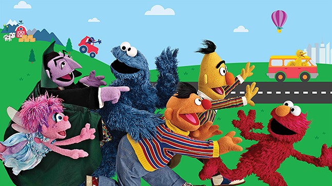 Sesame Street's Nina helps Big Bird, Elmo, and Abby Cadabby plan their cross-country road trip. - PHOTO: SESAME WORKSHOP/RICHARD TERMINE