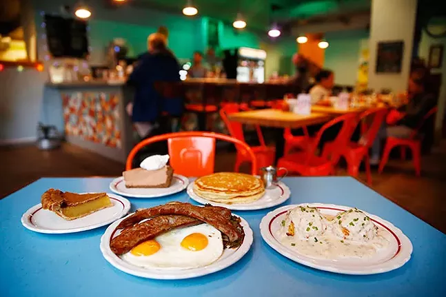 Pie for Breakfast. And, eggs for breakfast. Biscuits for breakfast. Pancakes for breakfast. - CP PHOTO: JARED WICKERHAM
