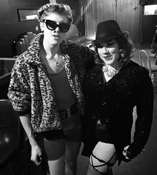 Rose Maywood (right) of Cabaret Classique with singer/songwriter Bryce at There Ultra Lounge. - PHOTO: CABARET CLASSIQUE