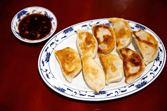 Fried beef dumpings with garlic and soy sauce from Northeastern Kitchen - CP PHOTO: JARED WICKERHAM