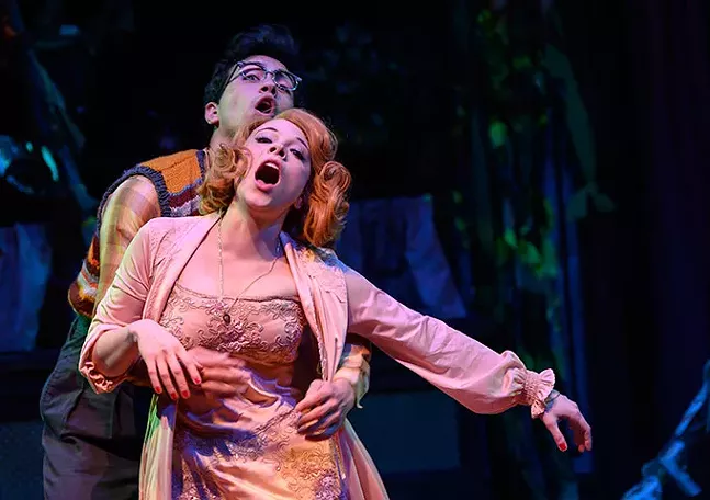 Philippe Arroyo and Lauren Marcus in Little Shop of Horrors at Pittsburgh Public Theater - PHOTO: MICHAEL HENNINGER