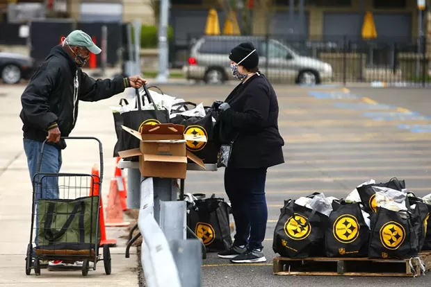 50% of proceeds from J'eet Yet will go to Pittsburgh nonprofit 412 Food Rescue who recently teamed up with the Pittsburgh Steelers and food-service company Sysco to distribute 9,000 pounds of fresh produce and dairy products near Heinz Field to North Side residents. - CP PHOTO: JARED WICKERHAM