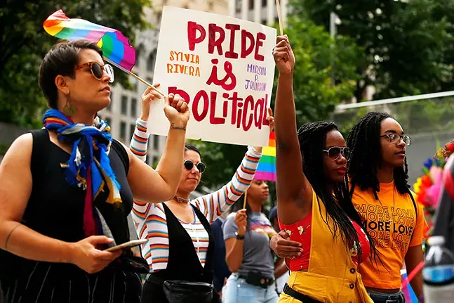 State Reps. Sara Innamorato and Summer Lee marching in the 2019 People's Pride parade in Pittsburgh - CP PHOTO: JARED WICKERHAM