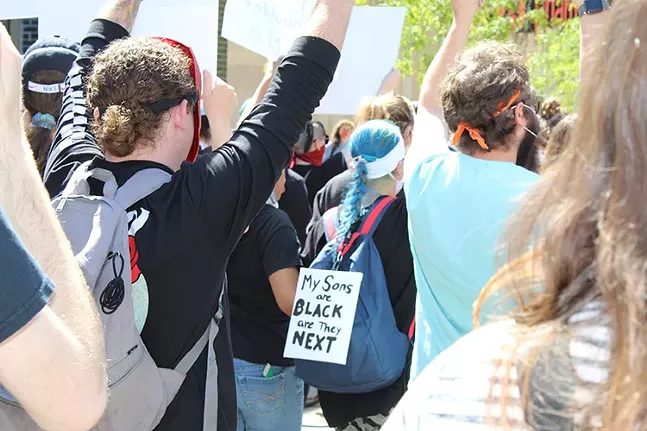 Pittsburghers marched through East Liberty on Mon., June 1, to protest police brutality - CP PHOTO: JORDAN SNOWDEN