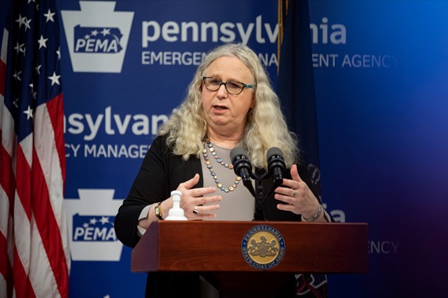 Dr. Rachel Levine addressing transphobic comments in July - PHOTO: COMMONWEALTH MEDIA SERVICES