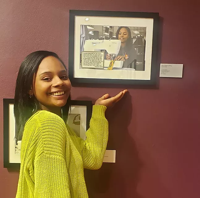 Jazmiere Bates, owner and creative designer of Kin of Duncan, with photo by Njaimeh Nije - PHOTO: KIN OF DUNCAN